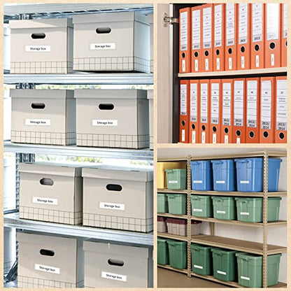100 Pieces Label Holders Adhesive Shelf Tag with Blank Index Card