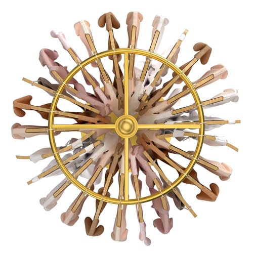 21.6in Rotatable Clothes Rack Round Heavy Duty Rack For Boutiques (Gold) - color: Gold