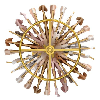 21.6in Rotatable Clothes Rack Round Heavy Duty Rack For Boutiques (Gold) - color: Gold