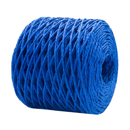 Mandala Crafts Blue Natural Raffia Yarn for Crochet Gift Wrapping - color: Blue, size: 1/16 Inch 200 Yards Raffia Yarn