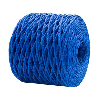 Mandala Crafts Blue Natural Raffia Yarn for Crochet Gift Wrapping - color: Blue, size: 1/16 Inch 200 Yards Raffia Yarn
