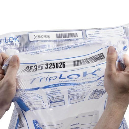 ControlTek TripLok 12" x 16", White, 100 Bags, Tamper-Evident Deposit Bags, Cash Handling & Valuables, Tear-off receipt + Large Video-visual Barcodes 585043