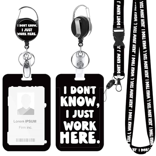 Funny Work Lanyard with ID Badge Holder and Retractable Badge Reel - color: Work Humor