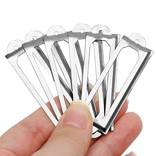 50 PCS Metal Label Holders 60x17mm Silver with Screws - color: Silver, 60x17mm