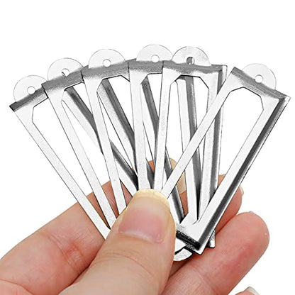 50 PCS Metal Label Holders 60x17mm Silver with Screws - color: Silver, 60x17mm