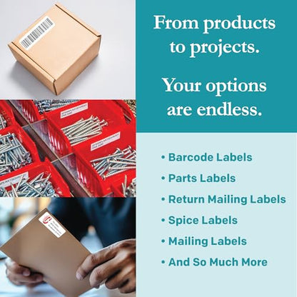 Premium Label Supply White Sticker Address Labels – 3" x 1" – Laser/Inkjet Compatible – (18 per Sheet), 25 Sheets – 450 Total Adhesive Labels - size: 450 Labels