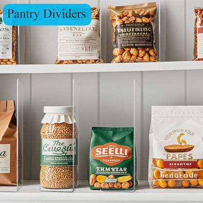 Clear Acrylic Shelf Dividers Closet Organizers for Organization Enthusiasts - size: 12"Tall x 12"Deep
