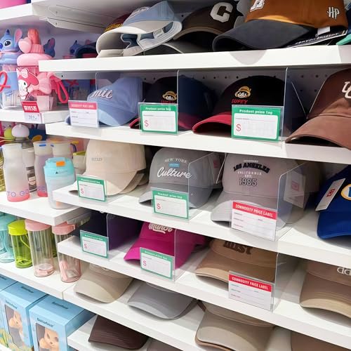 20 Pcs 30 * 12CM 1MM Separator Shelf Dividers Warehouse Shelf Isolation Board PVC Shelf Label for Supermarket Clothing Cabinet Storehouse Shelf - size: 3012-Card Slot-UP