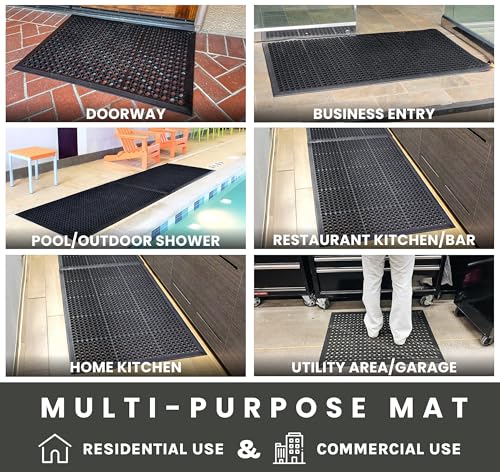 Envelor Anti Fatigue Bar Mat, Non Slip Kitchen Floor Door Mat, 36 x 60 in - size: 36"L x 60"W x 0.4"Th