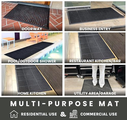 Envelor Anti Fatigue Bar Mat, Non Slip Kitchen Floor Door Mat, 36 x 60 in - size: 36"L x 60"W x 0.4"Th