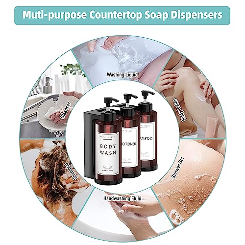Plastic Shampoo Dispenser Body Wash Dispenser Wall Mount for Home