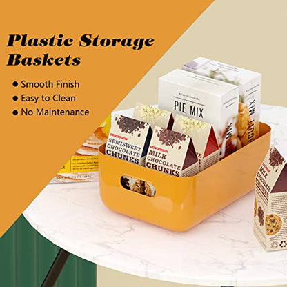 OWill 12 PCS Plastic Storage Bins and Baskets for Efficient Home Classroom Organization Small Containers in Multicolour for Kitchen, Cupboard box, and Bathroom Organizer on Shelves and Tubs - size: 12Pcs Small