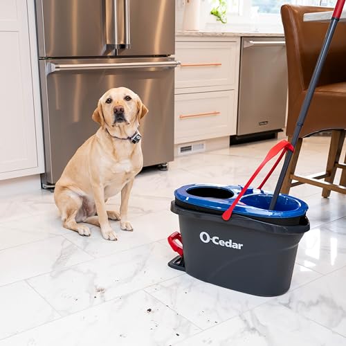 O-Cedar RinseClean Spin Mop & Bucket System + 1 Extra Mop Head | Clean with Clean Water | Removes 99% of Bacteria - color: Rinseclean Spin Mop & Bucket + 1 Extra Refill