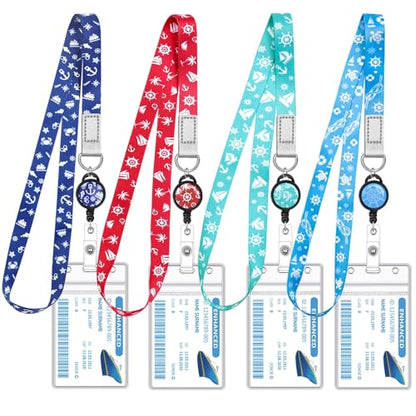 HONSIO 4 Pack Cruise Lanyard for Ship Cards, Cruise Essentials 2026 - color: Vibrant