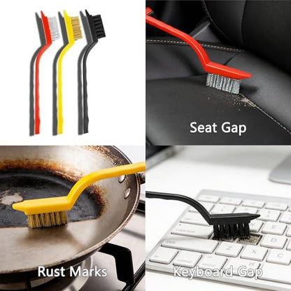 Commercial-Grade Crevice Cleaning Brush Set, Ultra-Stiff Heavy-Duty Gap Scrubber Tools for Bathroom Grout, Window Tracks & Auto Detailing, Zero Cross-Contamination,12Pcs - size: 12Pack
