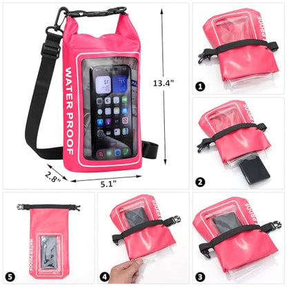 154 Pieces Waterproof Boat First Aid Kit Dry Bag with Out Bags Pouch Roll Top Boat Emergency Kit 2-in-1 for Camping Fishing Kayaking Swimming Rafting