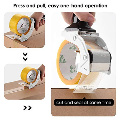 Fast Reload 2 Inch Tape Gun Dispenser Packing Packaging Sealing Cutter TG01 (TG01-WHT)