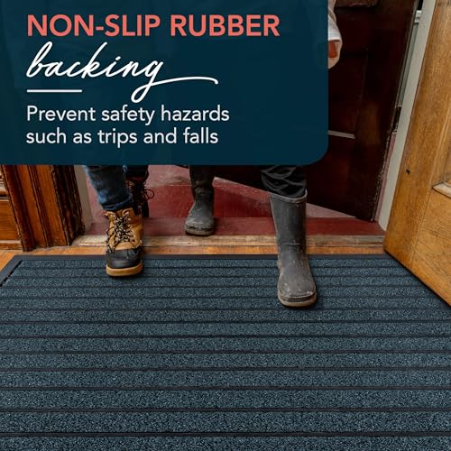 ubdyo Extra Durable Door Mat Outside Entrance (47" x 32", Bright Blue) - color: Bright Blue, size: 47" x 32" (Rectangular)