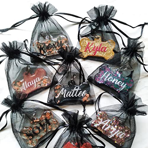 Sheer Organza Mesh Drawstring Gift Bags Pack of 50 5x7 Inch Black - color: Black 5x7in 50pc