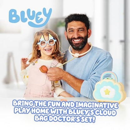 Bluey Cloud Bag Doctor Playset, 7 Pretend Check-Up Accessories - style: Cloud Bag Doctor's Set