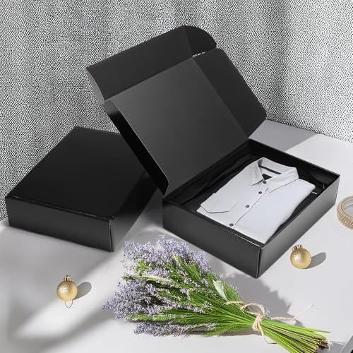 Rempry 6 Pack 12x9x3 Black Shipping Boxes, Large Cardboard Mailer Boxes for Small Business Shipping Packaging - color: Black, size: 12X9X3-6 Pack