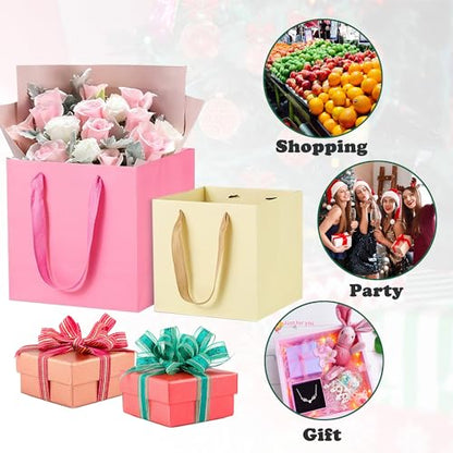 ADIDO EVA 1 Pcs Pink Large Square Gift Bags 12x12x12 in Large Gift Bags - color: Pink, size: 12x12x12 Inch (Pack of 1)