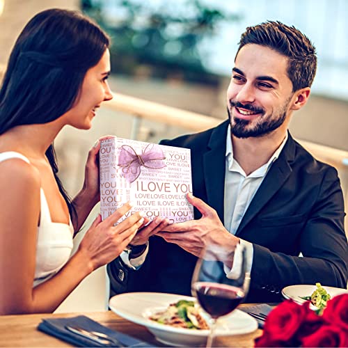 Larcenciel Valentine's Day Tissue Paper, 50 Sheets Metallic Rose Gold Tissue Paper for Gift Bags & Gift Wrapping, Glitter Gift Tissue Paper Bulk, Pretty Gift Wraps for Birthday,9.7x13.8 - color: Rose Gold 50P