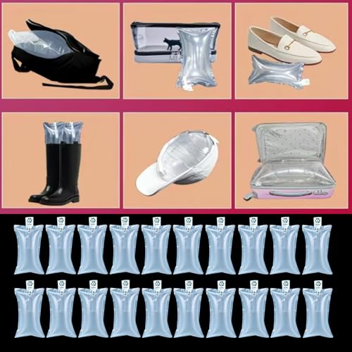 100 Count Inflatable Air Pillows for Shipping, Self-Sealing Packaging Air Bags, PE/PA Box Filler & Void Fill for Moving, Eco-Friendly Alternative to Packing Peanuts with Manual Pump (7.9x11.8 inch) - size: 7.9x11.8 inch