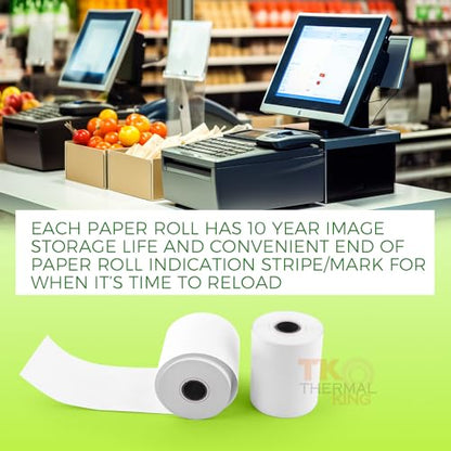2 1/4" x 85' Credit Card Thermal Receipt Paper 50 Rolls - size: 2-1/4" x 85', style: 50 Rolls
