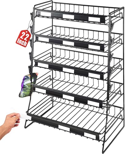 Candy Display Rack Countertop, 5 Tier Snack Organizer for Stores - size: 5 Tire