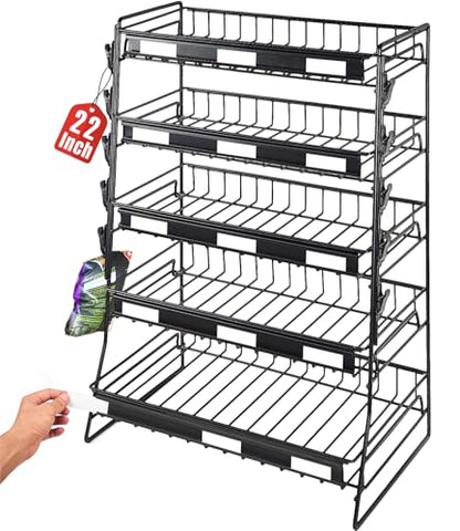 Candy Display Rack Countertop, 5 Tier Snack Organizer for Stores - size: 5 Tire