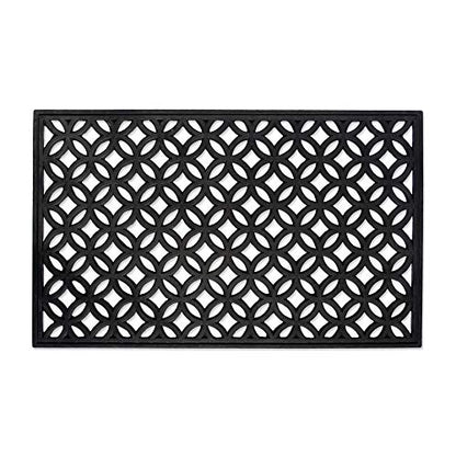 DII Rubber Doormats Collection All Weather, 18x30, Lattice - color: Lattice, size: 1'6" x 2'6" (Rectangular)