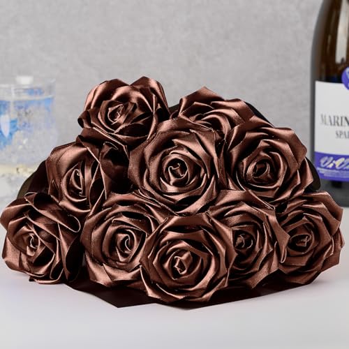 Mauproy Brown Satin Ribbon, 1-1/2 Inch, 50 Yards - color: Brown