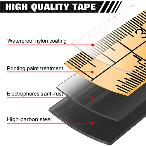 WISEUP Industrial Magnetic Tape Measure with Fractions 1/8 and Metric - color: 16 FT