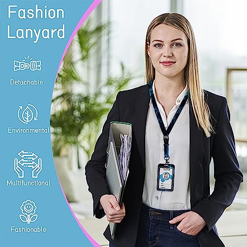 Badge Lanyard and ID Badge Holder, Retractable Badge Reels with Carabiner Reel Belt Clip, Strap Lanyard with Lobster Clasp for Badge Holders, Nurse Teacher Office Gifts(BLC-Dragon-a) - color: Blc-dragon-a