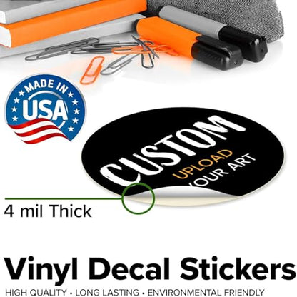 Custom Stickers for Weddings, Birthdays & Businesses - Personalized Labels with Your Logo - Waterproof, Fade and Heat Resistant - Pack of 100-1000 (Custom Image, 6 Inch) - color: Custom Image, size: 6 Inch