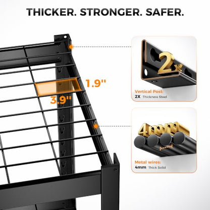 CAMMOO 3200LBS Storage Shelves, 4 Tier Wire Shelf 40" W x 20" D x 60" H - size: 40"W x 20"D x 60"H