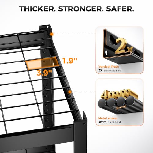 CAMMOO 3500LBS Storage Shelves, 5 Tier Wire Shelf 36" W x 16" D x 72" H - size: 36"W x 16"D x 72"H
