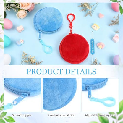 Sanwuta Canvas Tote Bags with Zipper Plush Purse Craft - color: Multicolor