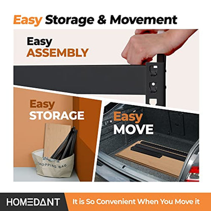HOMEDANT Black 28" W 5 Tier Storage Shelves Garage Shelving Unit Metal - color: Black, size: 28"W x 12.3"D
