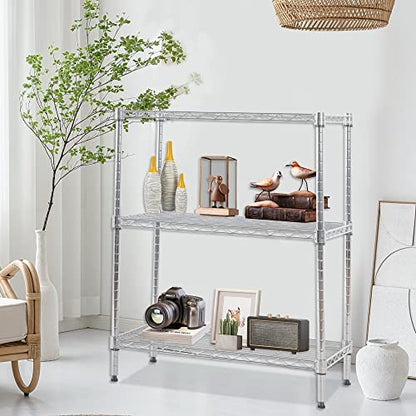 FDW | 3-Tier Wire Shelf | 23" x 13" x 30" | Chrome - color: Chrome, size: 23×13×30