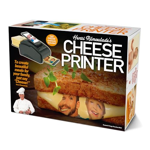 Prank-O Cheese Printer Gag Gift Empty Box, Birthday Gift Box, Wrap Your Real Present in a Convincing and Funny Fake Gift Box, Practical Joke for Birthday Presents, Holidays, Parties - color: Cheese Printer