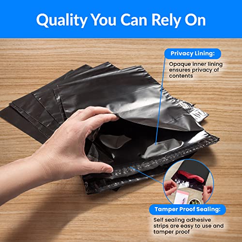 Reli. (110 Pcs) Poly Mailers 19x24", Black | Large Shipping Bags