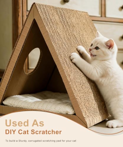 Magicheap 100 Pack Thick Corrugated Cardboard Sheets, 8.5in x 11in