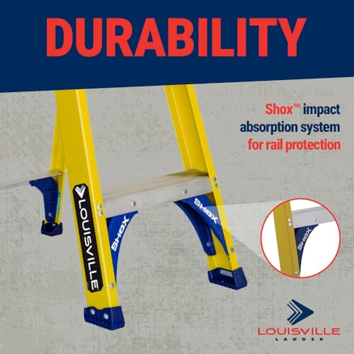 Louisville Ladder 6 ft Fiberglass Step Ladder, FS2006, Type I, 250 lbs - size: 6 feet