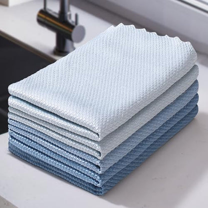 JOYMOOP Microfiber Cleaning Cloth, 5 Piece Set, Large, Blue - color: O