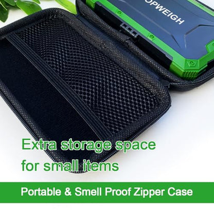 Gram Scale with Zipper Case,500g x 0.01g,Dual Powered Pocket Scale - color: Green