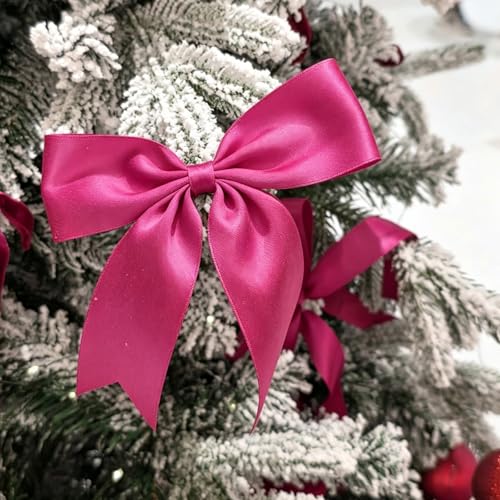 1-1/2 Inch Magenta Satin Ribbon 50 Yards Single Face Polyester - color: Magenta, size: 1-1/2 inch