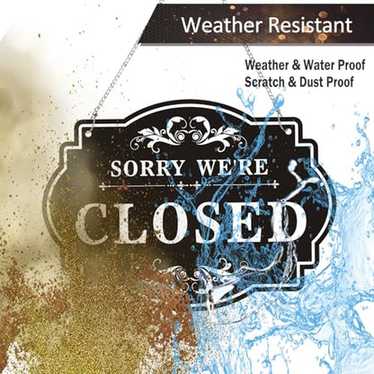 1 Pack Open Closed Double Sided Acrylic Sign10 x 5 Inches