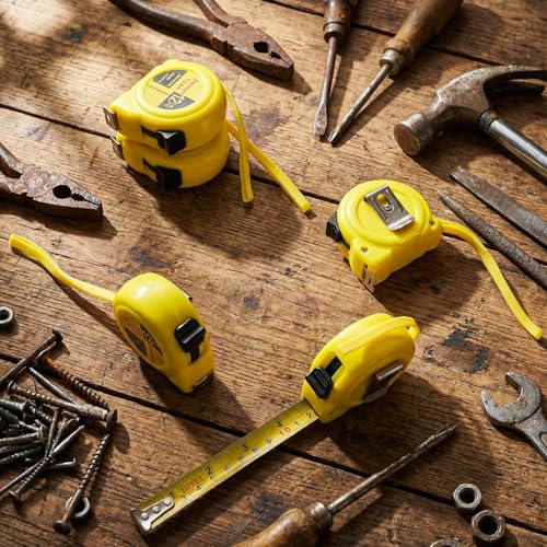 Xuhal 24 Pcs 12 ft Mini Tape Measure Retractable Bulk Small Measuring Tape Pocket Size Measurement Tool for Operation Christmas Items Party Favor Gift Stuffer for Men - size: 12 ft